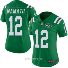Womens New York Jets #12 Joe Namath Game Green Rush Vapor Jersey Bestplayer